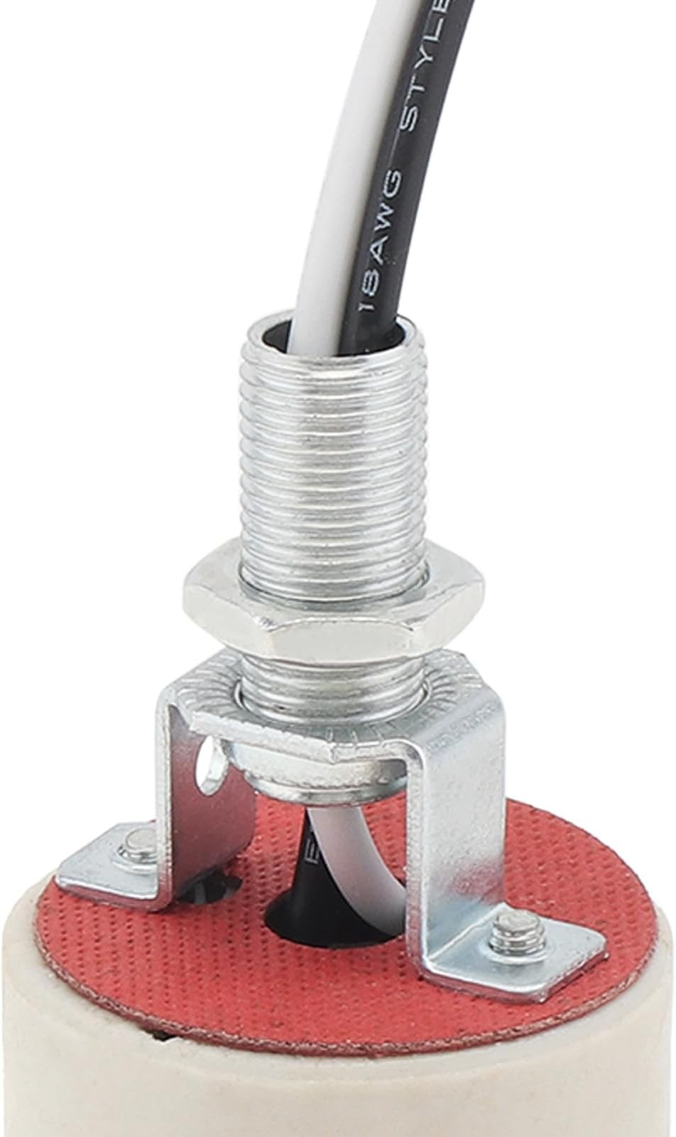 RTNLIT Ceramic E26 Light Socket with 10" Wire Lead, 2-Pack | Standard Medium ...