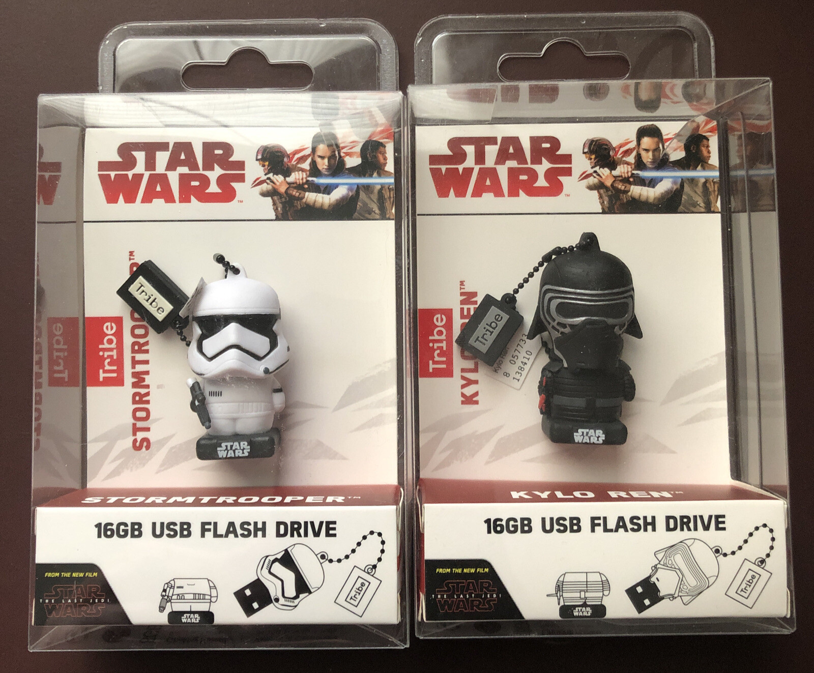 Star Wars Kylo Rey & Stormtrooper USB 2.0 16GB Flash Drive New
