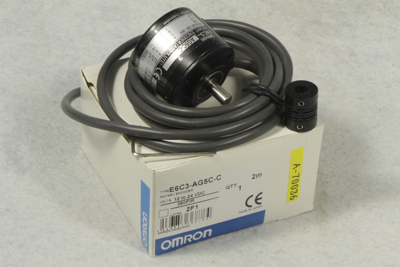 New 1PC OMRON E6c3-ag5c-c 360p/R Rotating Encoder E6C3AG5CC