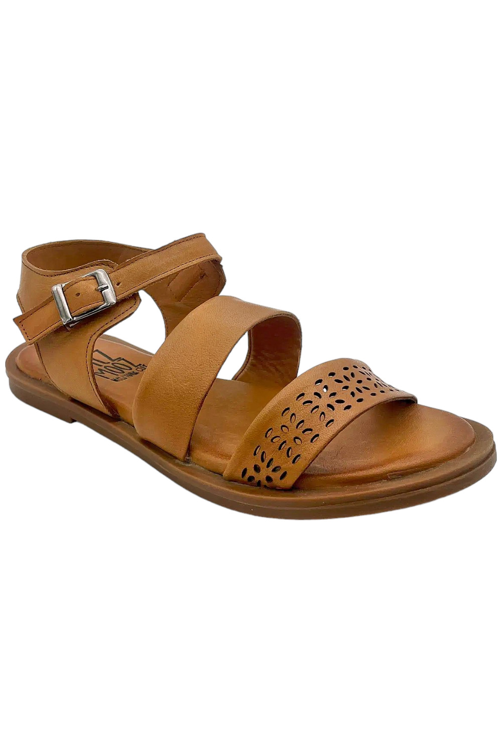 Miz Mooz Leather Ankle Strap Sandals Fatima Brandy
