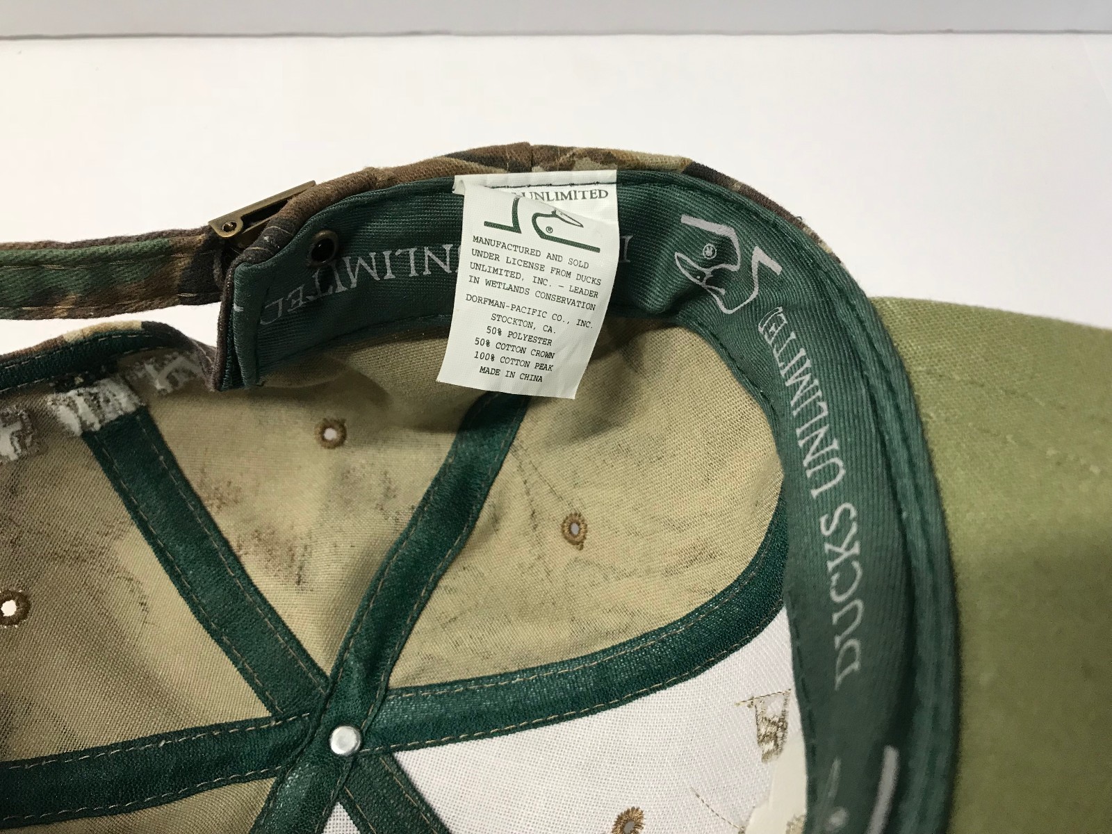 Ducks Unlimited Mossy Oak Camo Strapback Hat