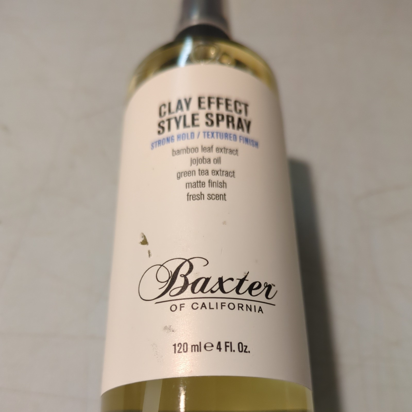 Clay Effect Style Spray by Baxter Of California for Men - 4 oz Hairspray