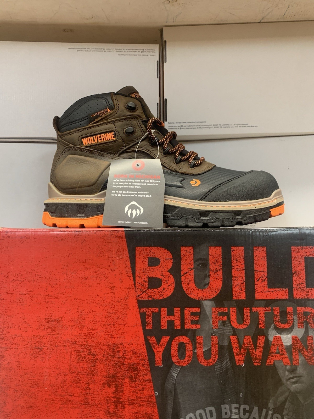 WOLVERINE OVERPASS MID CM Men's NEW Medium Width Composite  Toe Work Boot