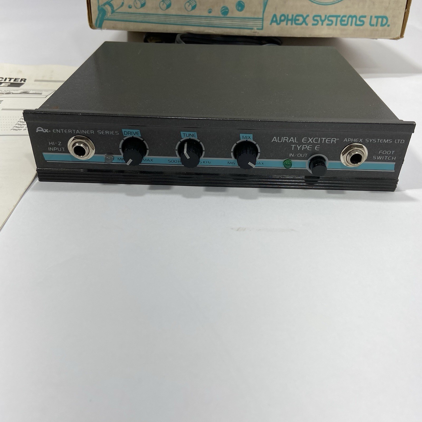 Aphex Aural Exciter Type E Model 110 With Box And Operating Guide