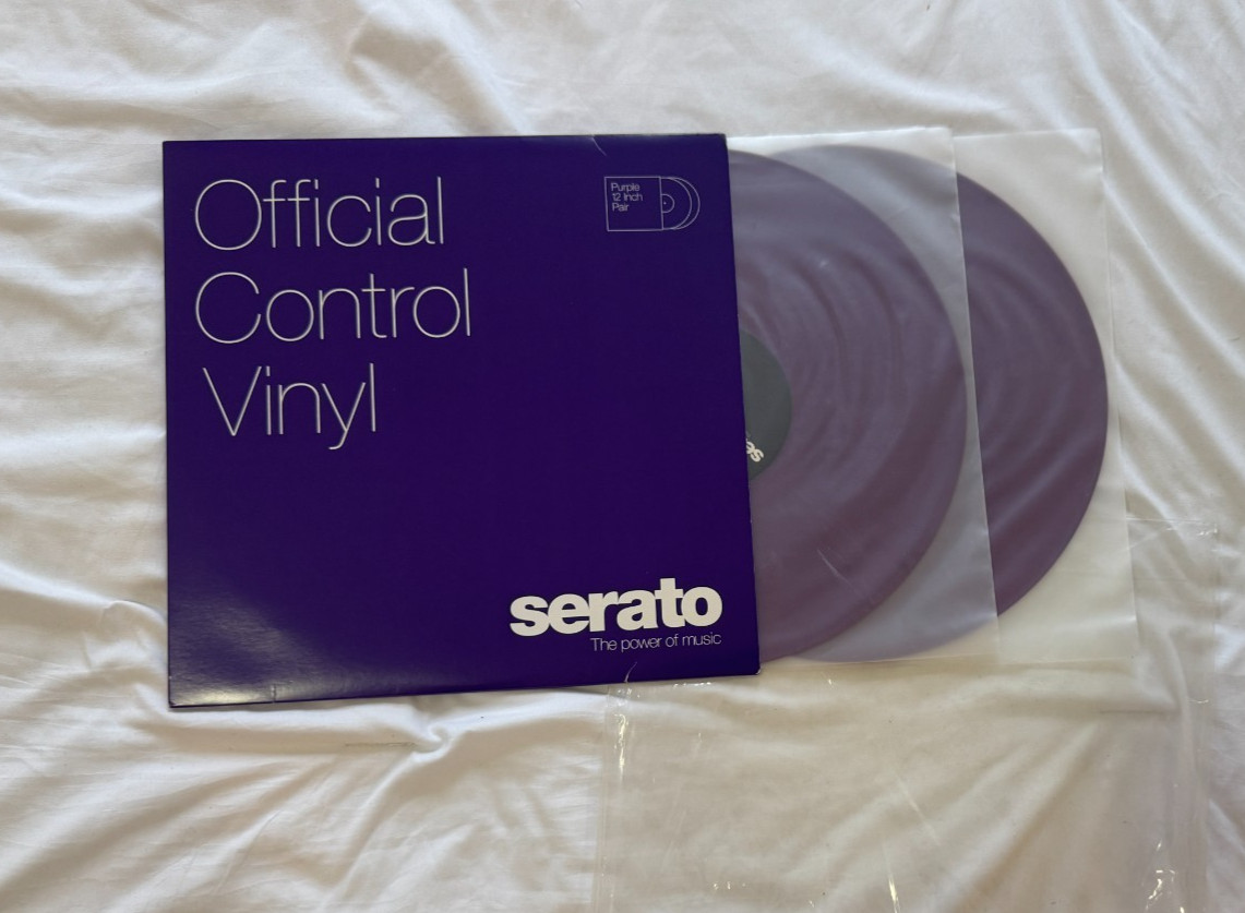 Serato Official Control Vinyl 2.5 Purple 12 Inch Pair DJ DVS Turntable Set Music