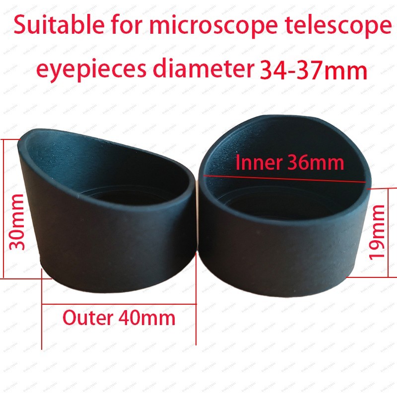 2pcs Rubber Eye Cups Eye Shield Guards Cap for 34-37 mm Microscope Eyepiece Part