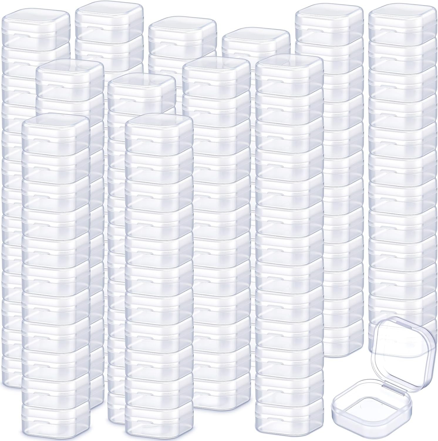 Soaoo 300 Pcs Small Plastic Bead 1.38 x x 0.67 Inches, transparent