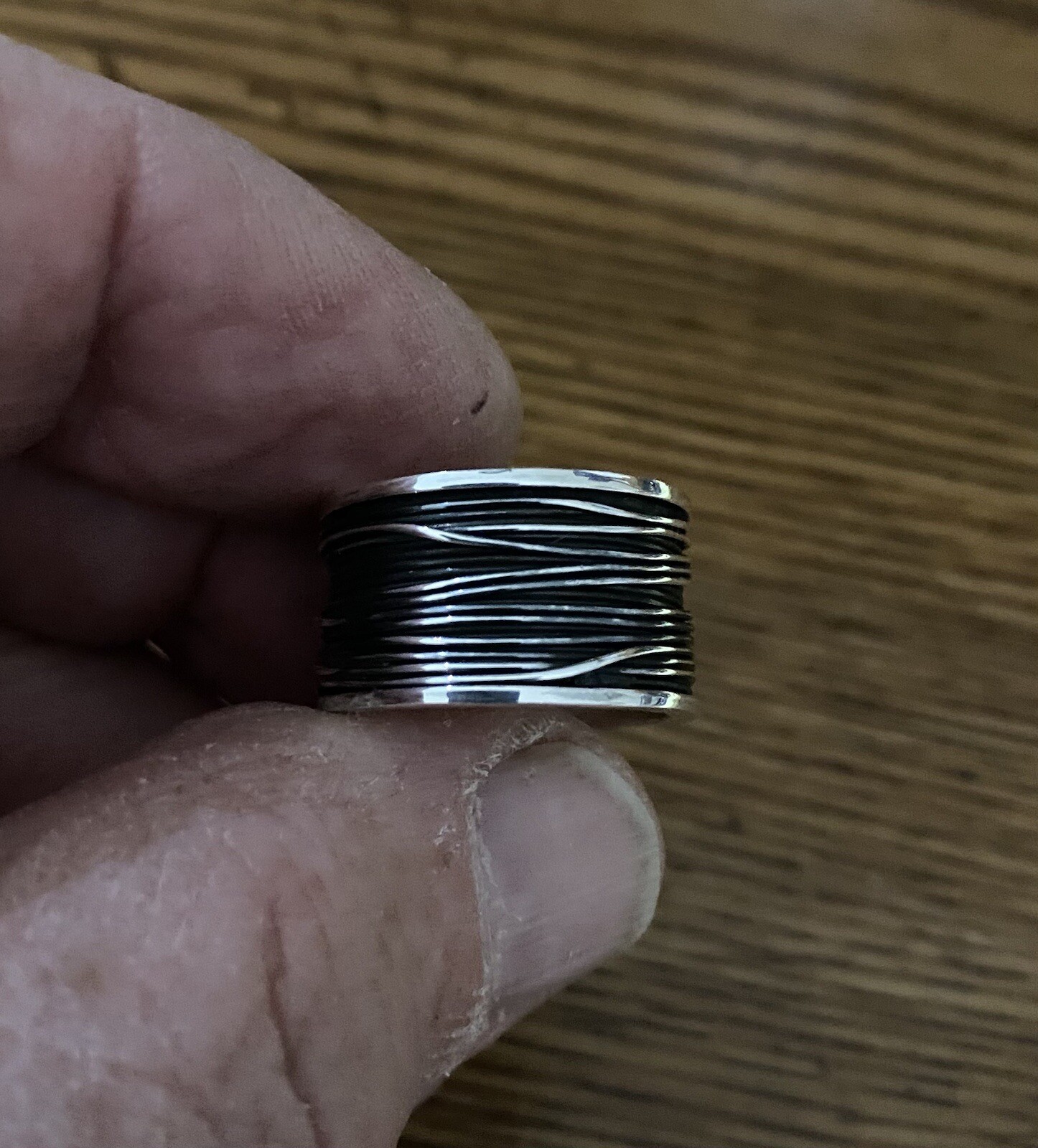 Wide Wrapped Band Sterling