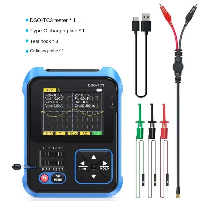 Transistor Tester Function Diode Signal Generator DSO-TC3 Digital Oscilloscope