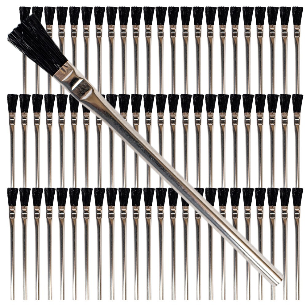 Vermeer Acid Brushes - 72-Count - 3/8" Boar Hair Acid Flux Brushes