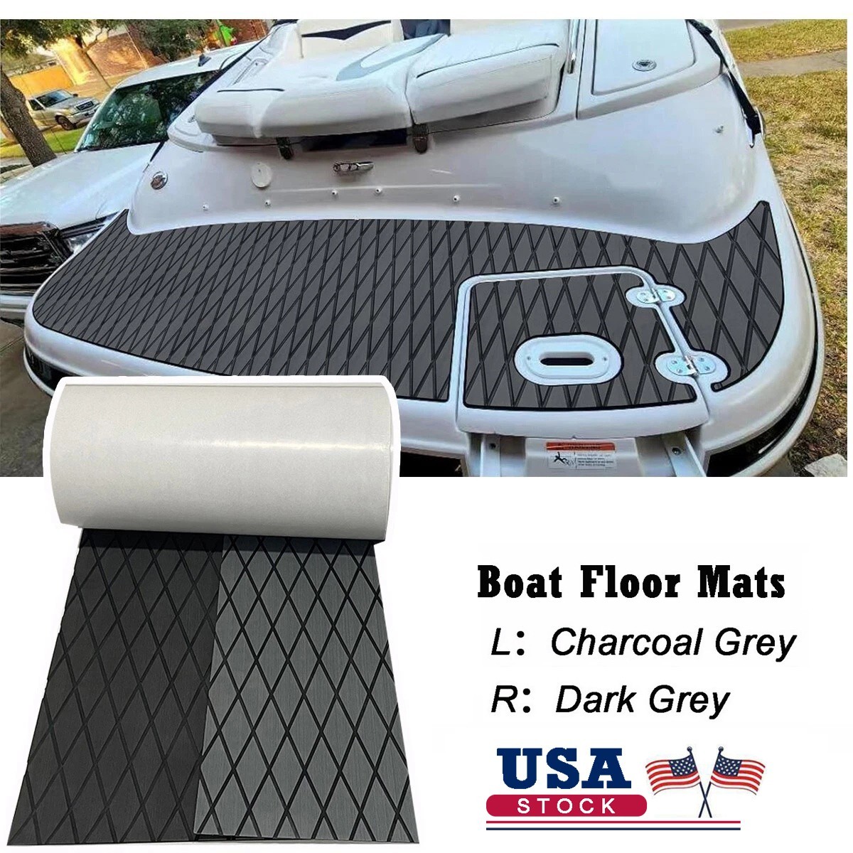 Diamond Marine Flooring EVA Foam Teak Deck Floor Traction Mat , Boat Accessories