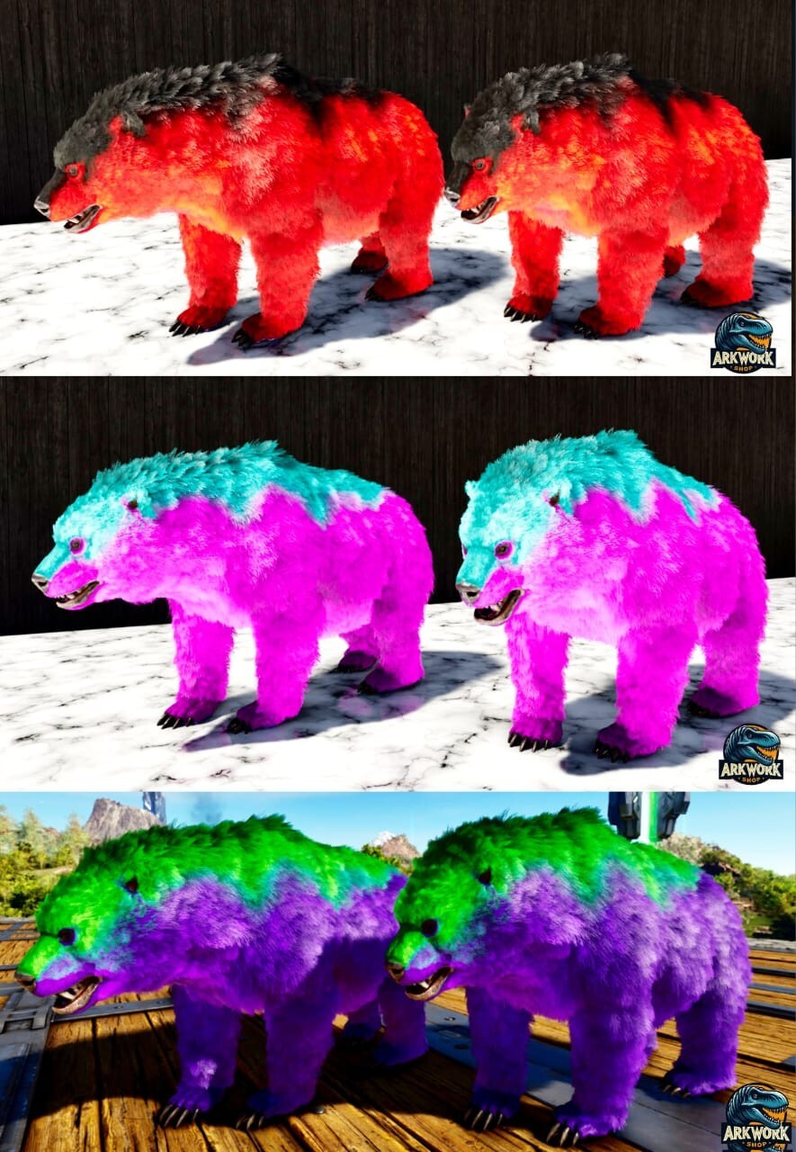 🦖ARK Survival Ascended Aberrant DireBear Top Stats PVE PS5/XBOX/PC