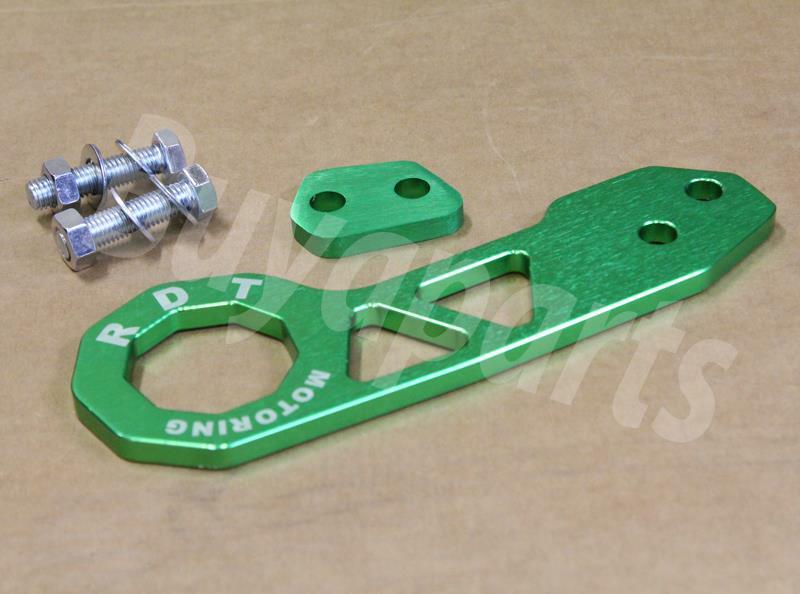 2nd Gen GREEN Anodized Aluminum Rear Tow Hook 1990-1993 Honda Accord LX EX CB7
