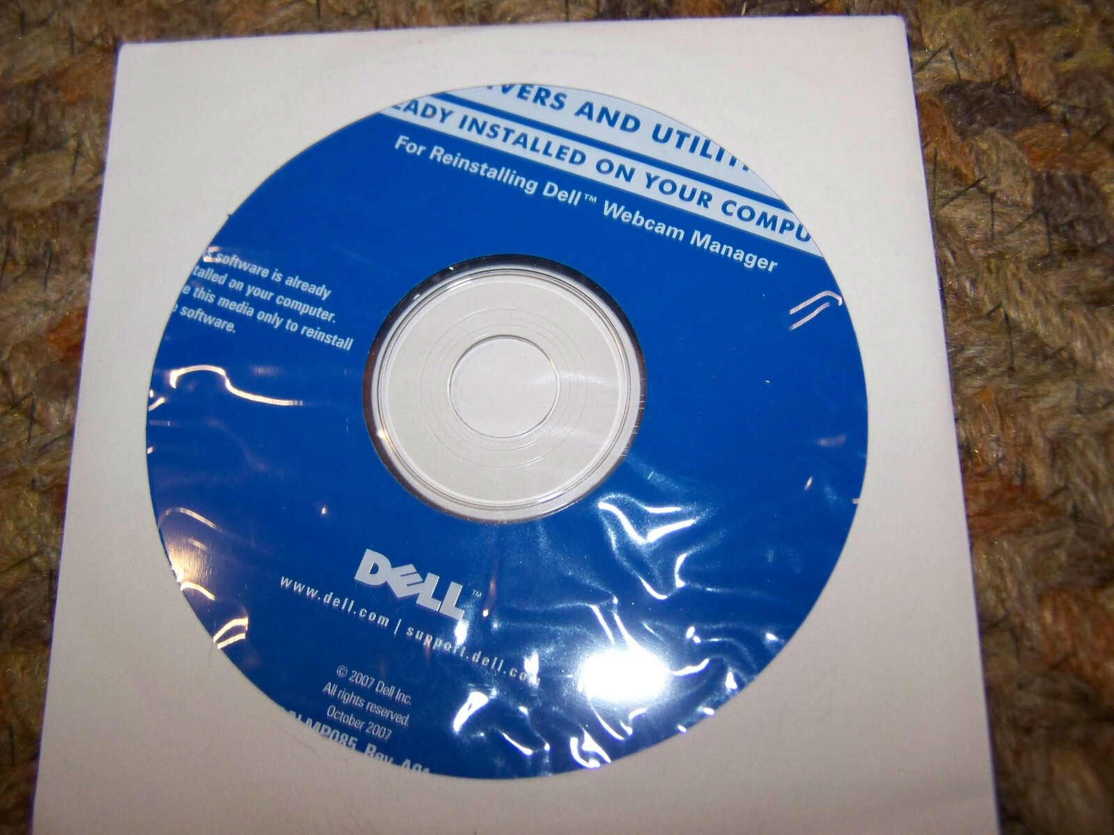 SEALED Dell Drivers and Utilities 2007 CD Dell Webcam Manager MP085 Rev. A01