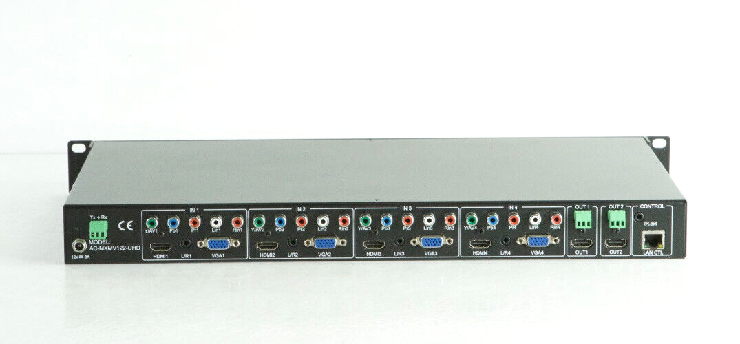 AVPro Edge AC-MXMV122-UHD Multi-format Seamless 4x2 Matrix w/ 4K Quad Split m412