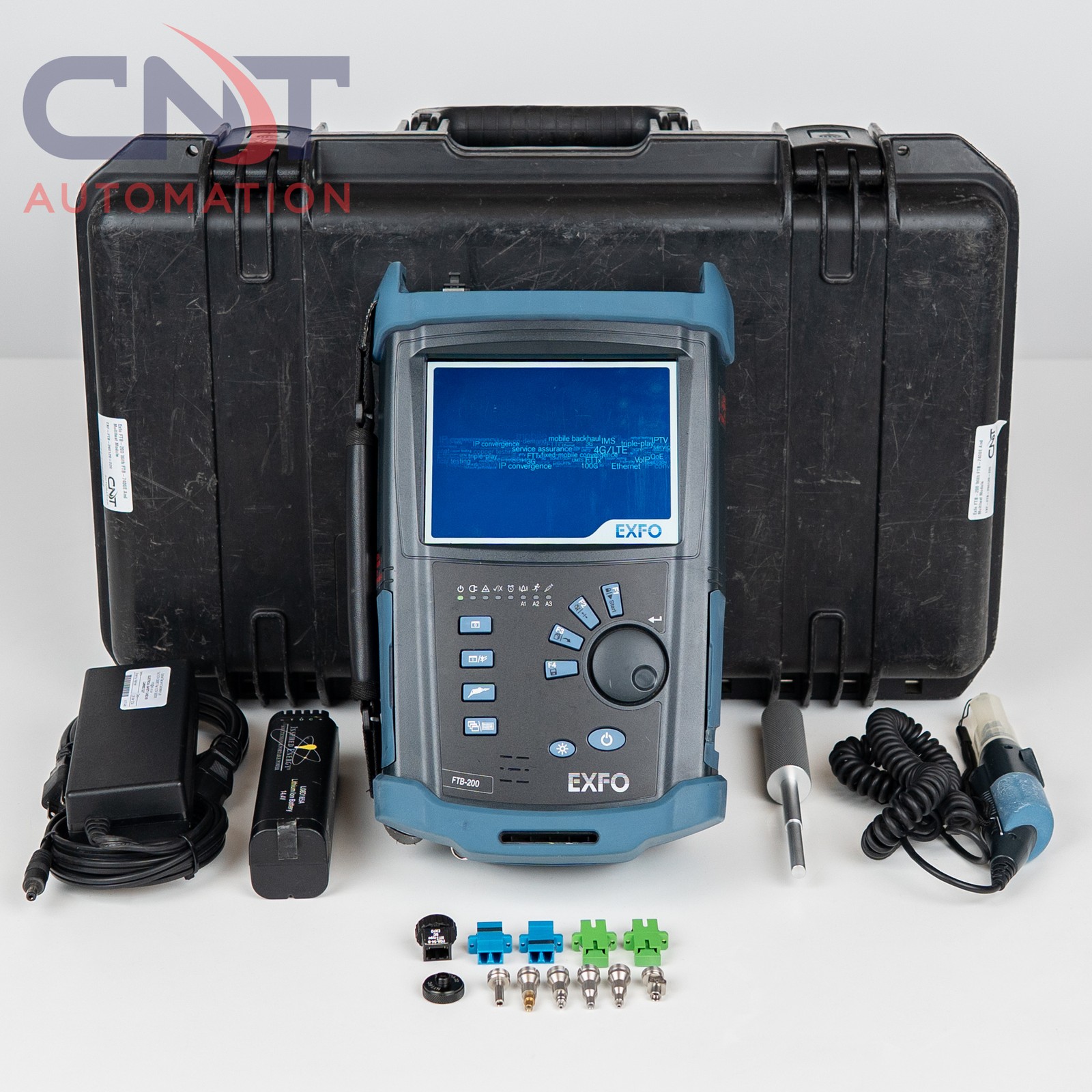 EXFO FTB-200 v2 SM OTDR FTB-7400E-23B-EA w/ FTB-3932X-VFL-EA Test Module