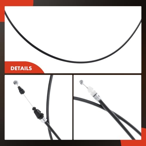 Front Hood Latch Release Cable Without Handle Compatible with Mitsubishi