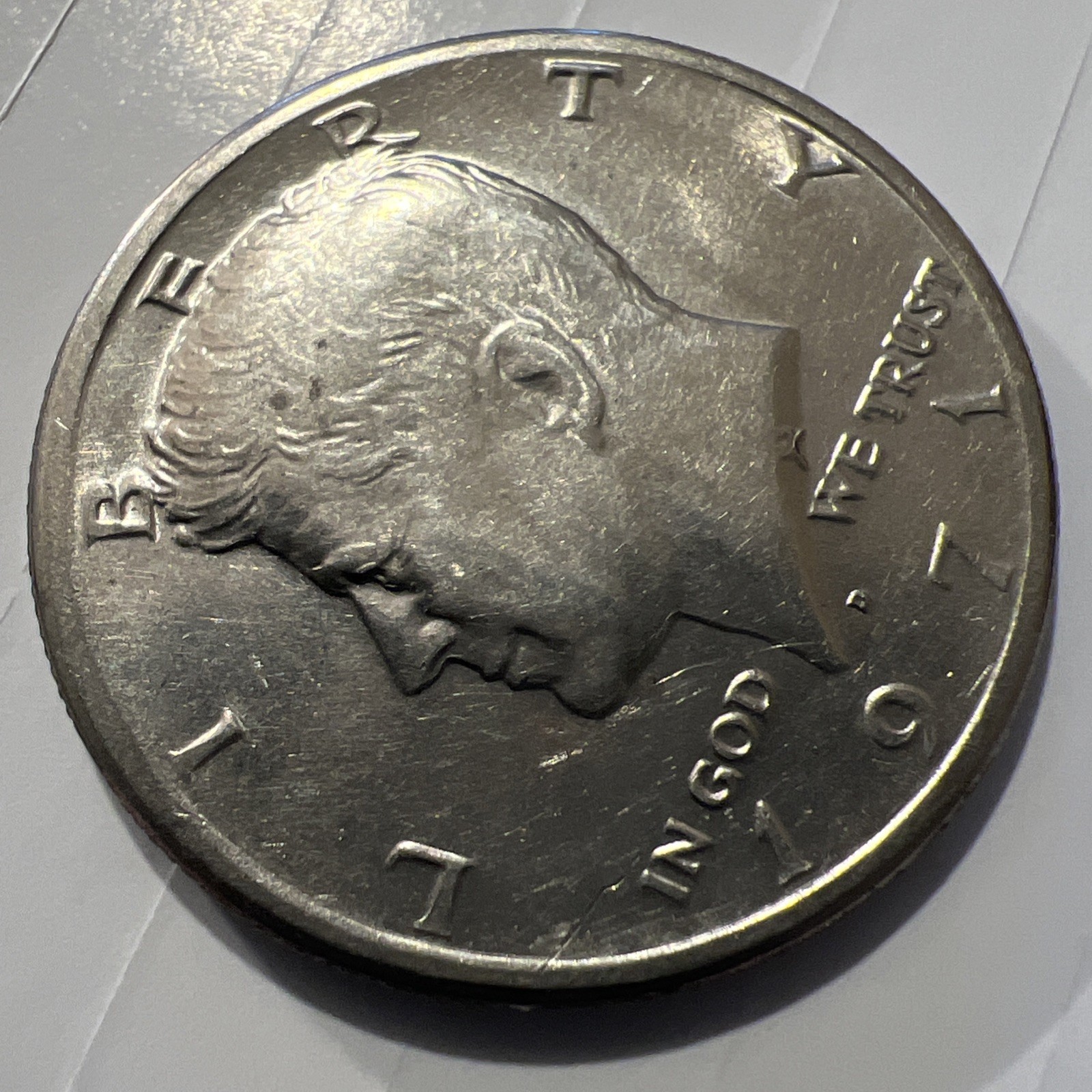 1971 D Kennedy half dollar