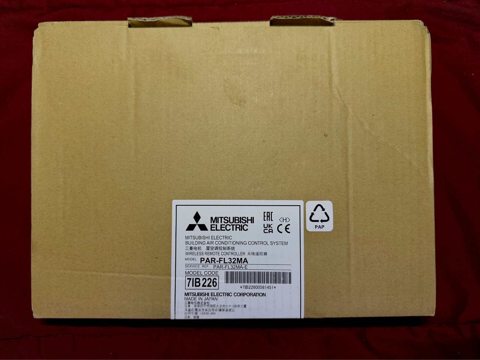 PAR-FL32MA-E Mitsubishi Handheld Wireless Remote Controller