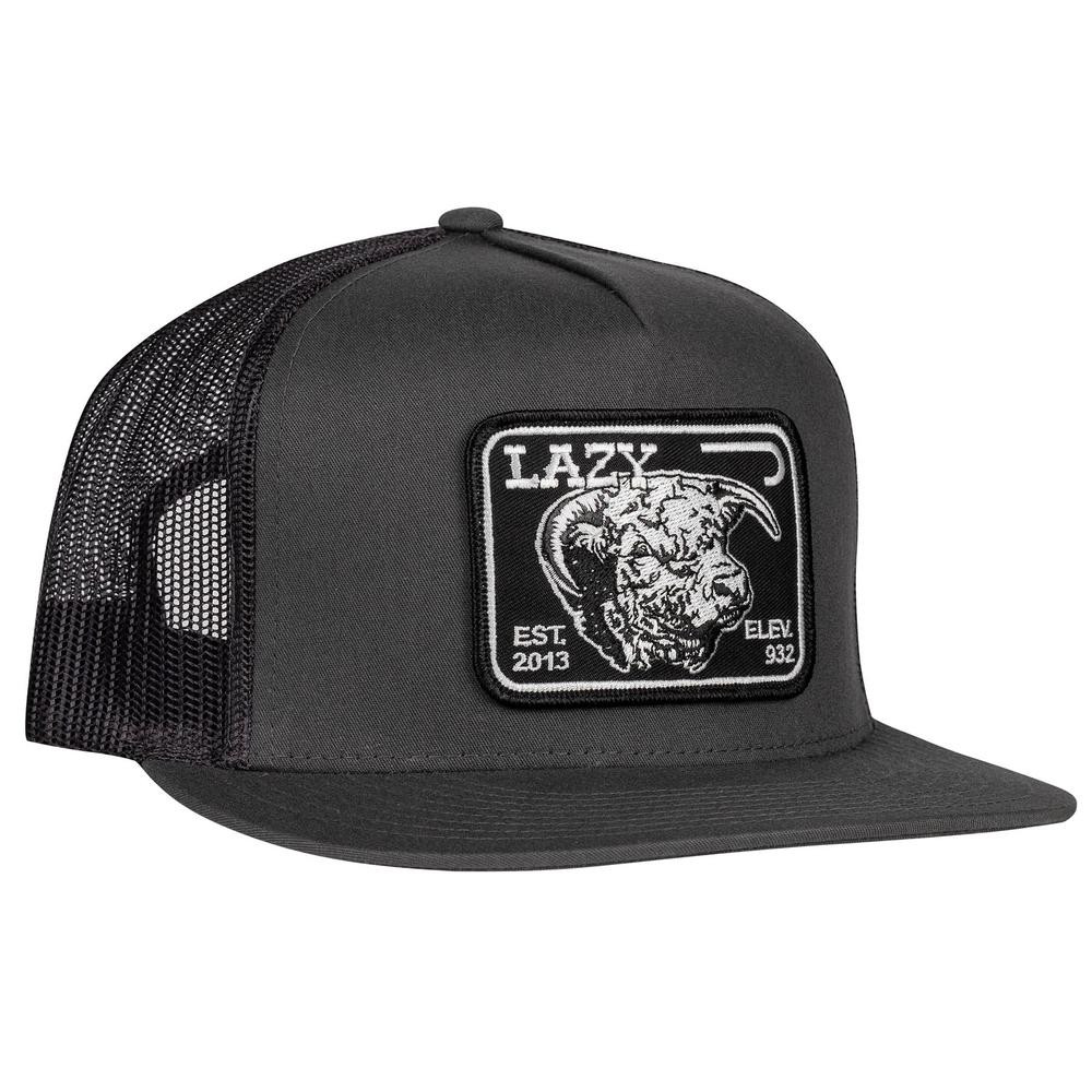 Lazy J Ranch Wear Grey 4" Elevation Hereford - Hats Cap - Grygry4Elev