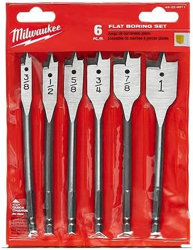 Milwaukee 49-22-0071 Spade Wood Boring Bit Set