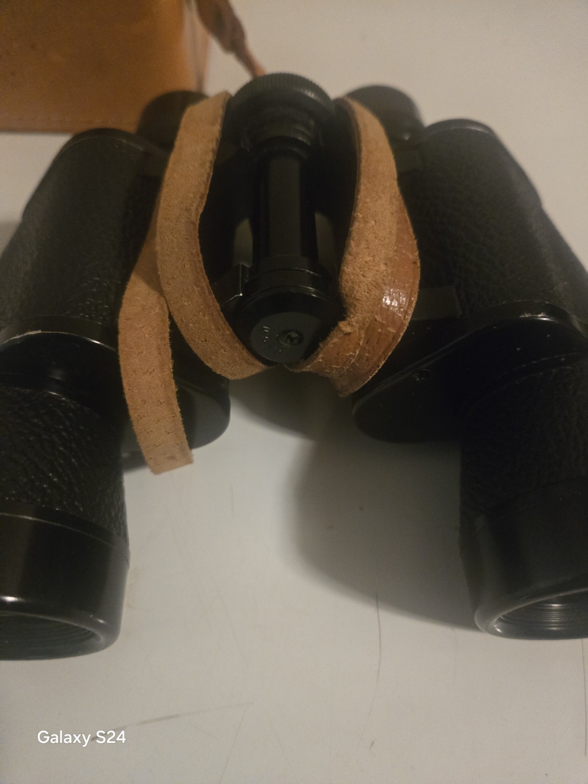 Vintage Binoculars Scope Amber Coated Optics #3804 Read Description