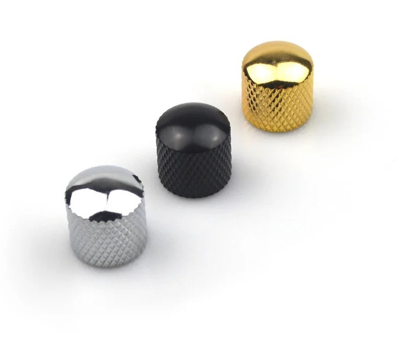 2PCS 6mm Metal Dome Guitar Volume Tone Control Knobs for Electric Guitar Bass
