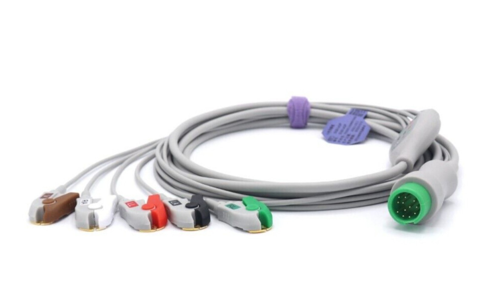 Mindray Datascope 043-000487-01 Compatible ECG cable 12pin 5leads AHA Snap