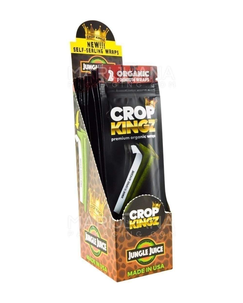 Crop Kingz - (Jungle Juice) - Premium Organic Wraps - Self Sealing Wrap -15...