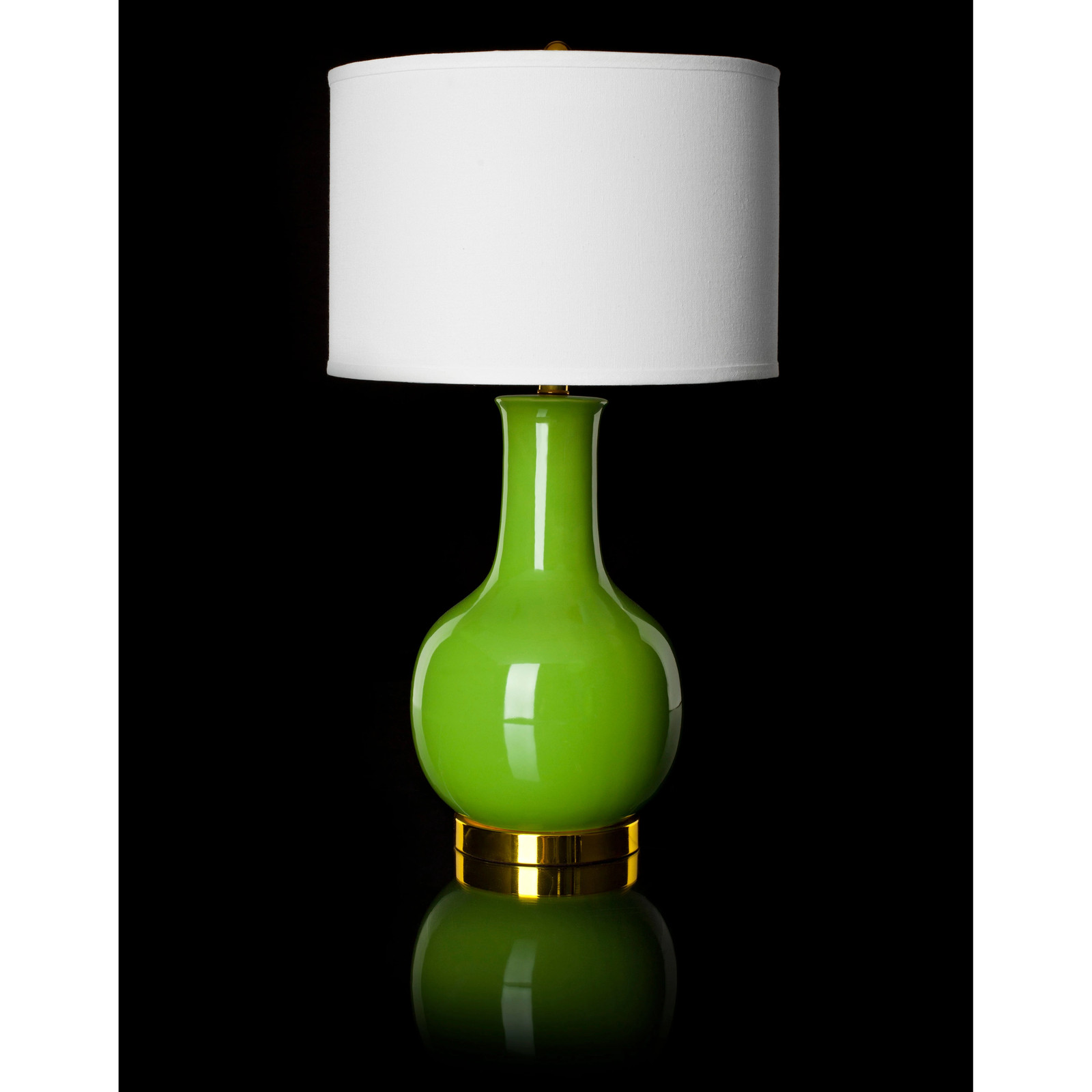 SAFAVIEH Lighting 28-inch Louvre Green Table Lamp - 15"x15"x27.5"