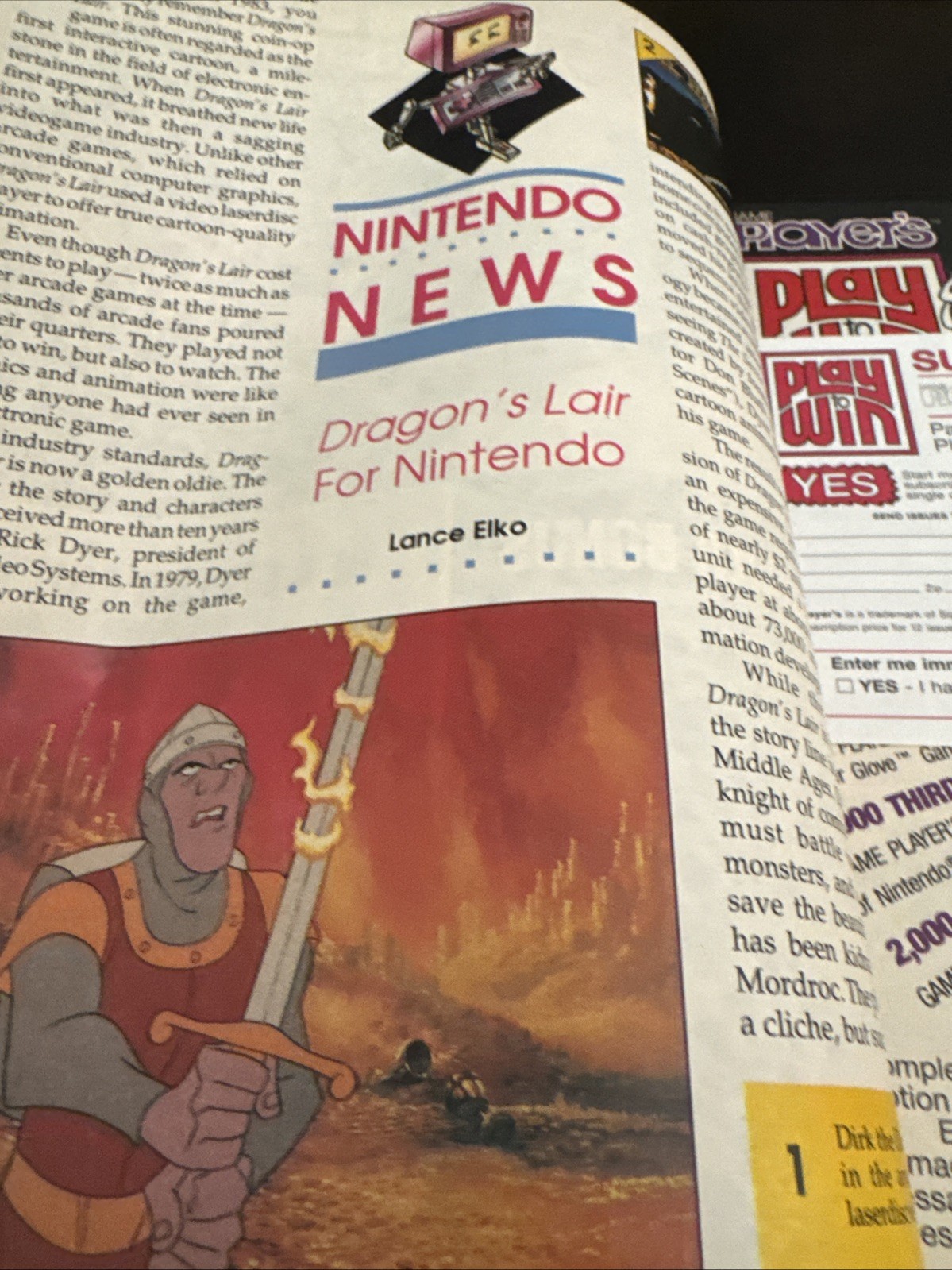 Game Players Magazine Vol. 2 #12 (Dec 1990). Dragon’s Lair