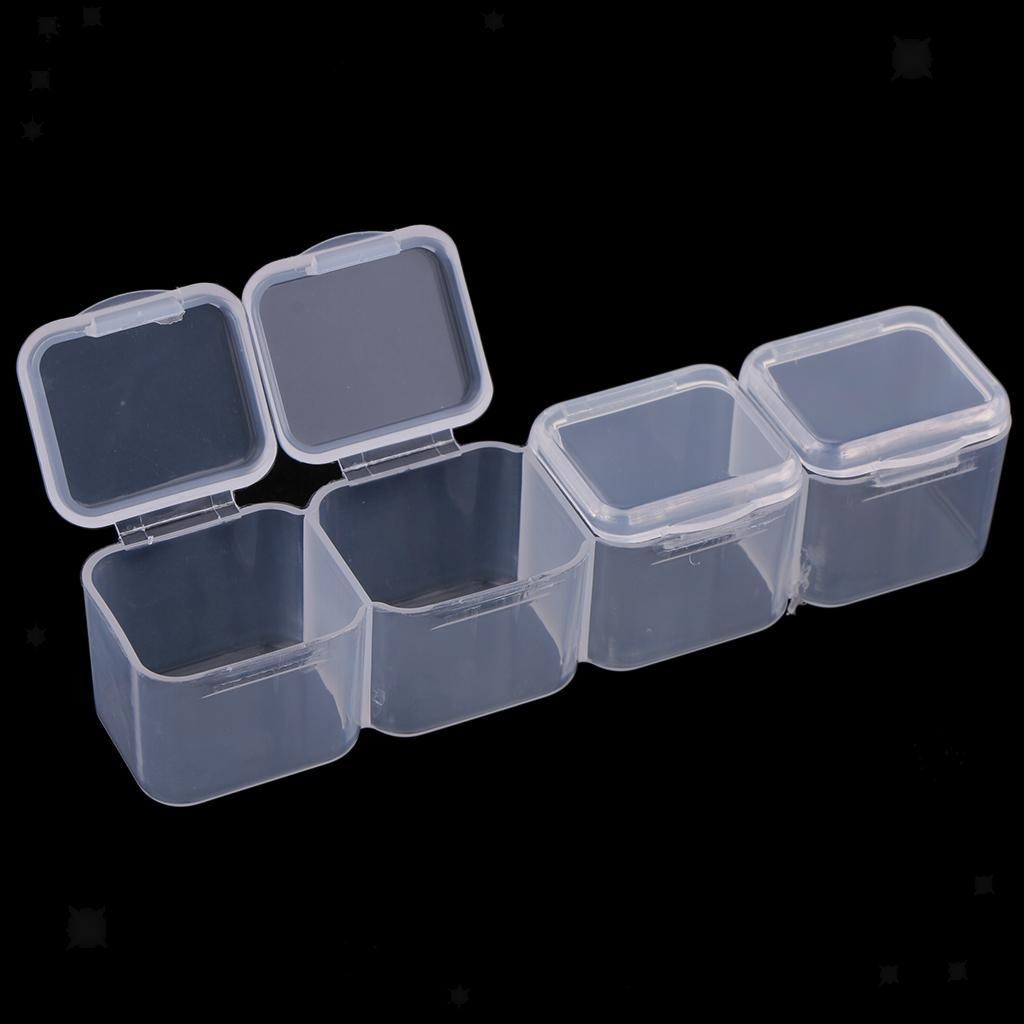 28pcs Transparent Cosmetic Storage Containers Lid Small Jars/Cups