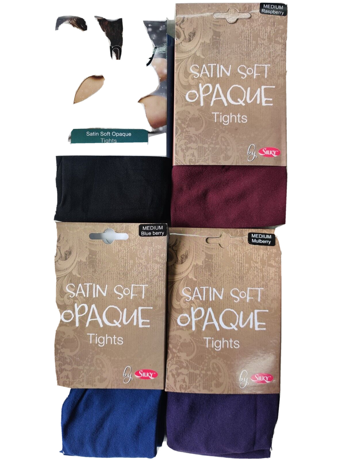 satin soft opaque tights,60 denier,assorted colours,size medium 36-42 hip,