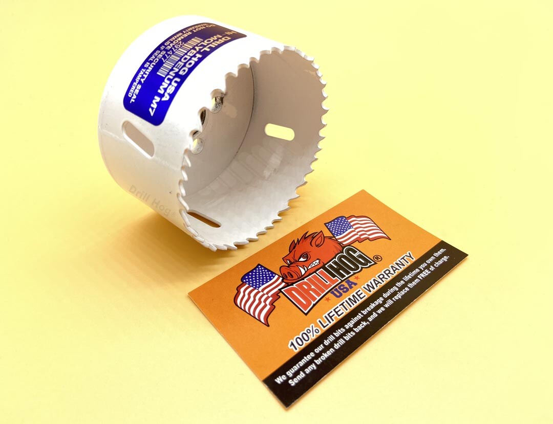 DrillHog 3-3/4" Hole Saw Bi-Metal 3-3/4 Cutter HI-Moly-M7 Lifetime Warranty USA