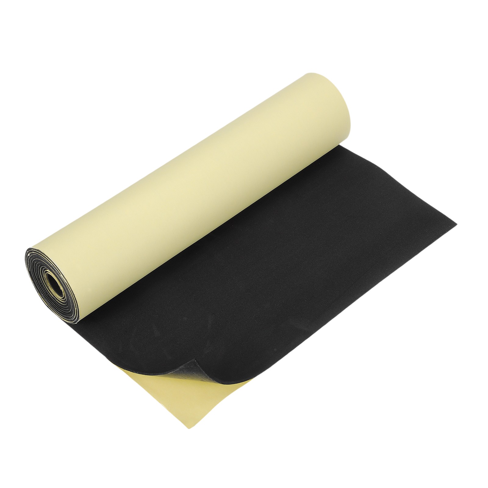 EVA Foam Roll with Adhesive Backing, 2mm 1/16" Thick 78''x13'', Black