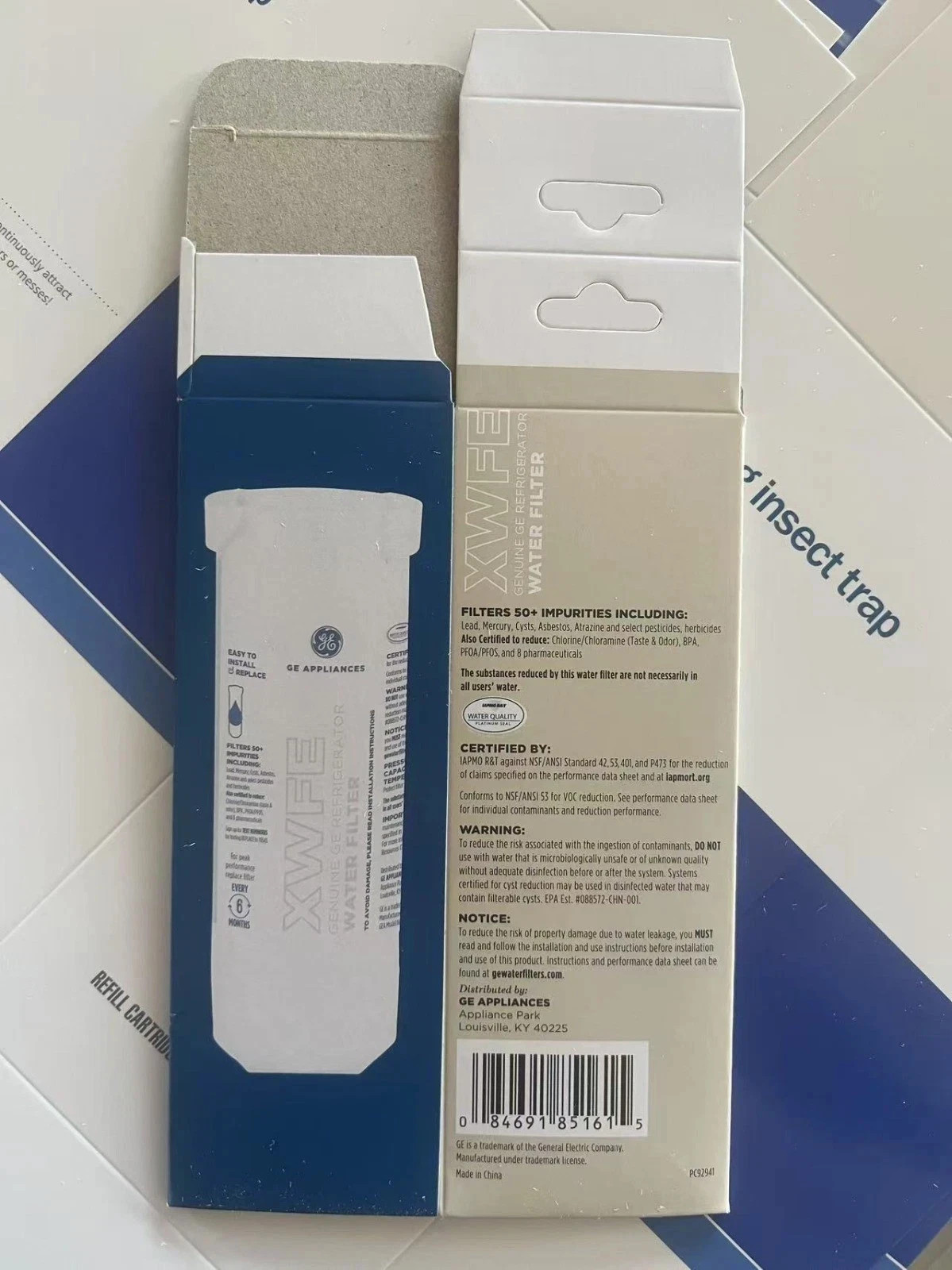 2 PACK GE XWFE Replacment Refrigerator Water Filter Without Chip
