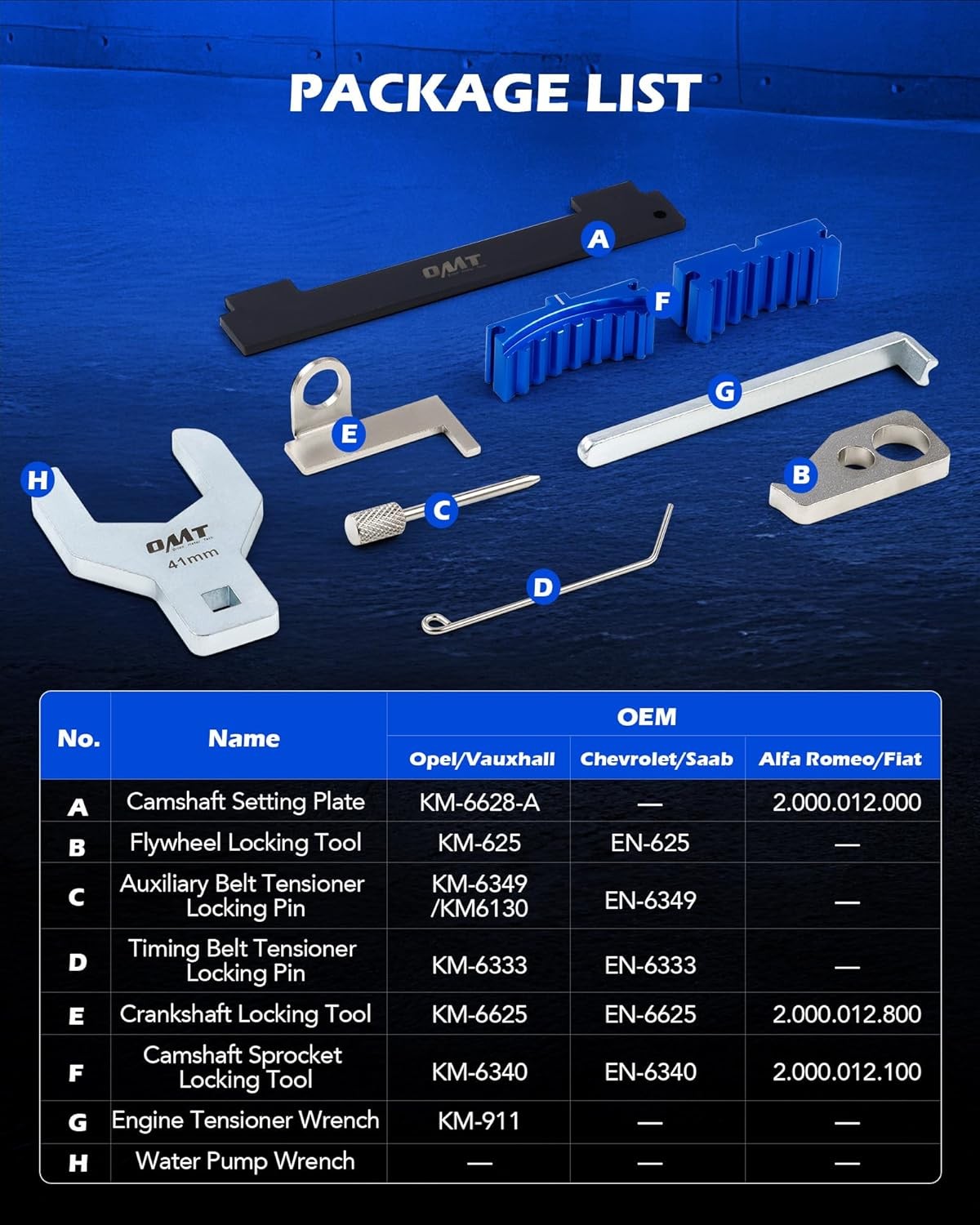 Orion Motor Tech Engine Camshaft Tensioning Locking Alignment Timing Belt...