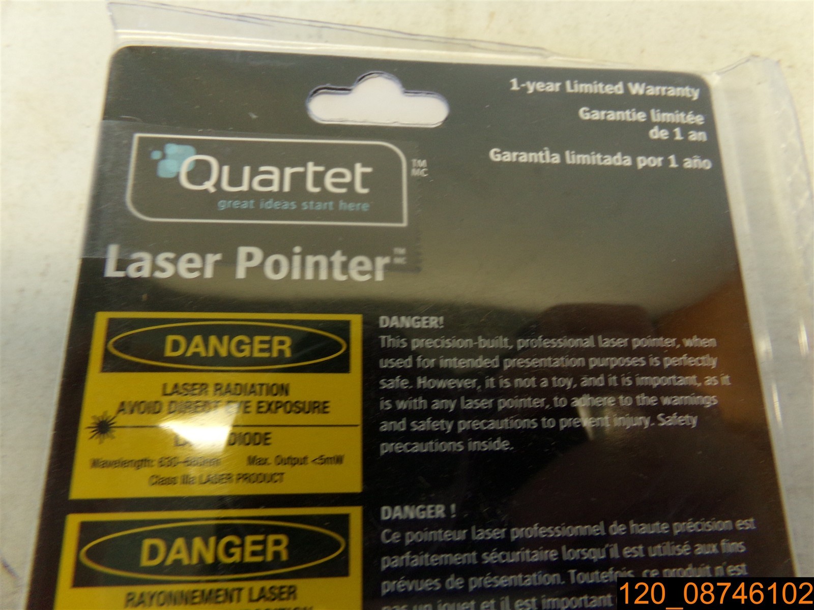 Quartet Laser Pointer, Projects 1500 ft, Black MP-1100Q