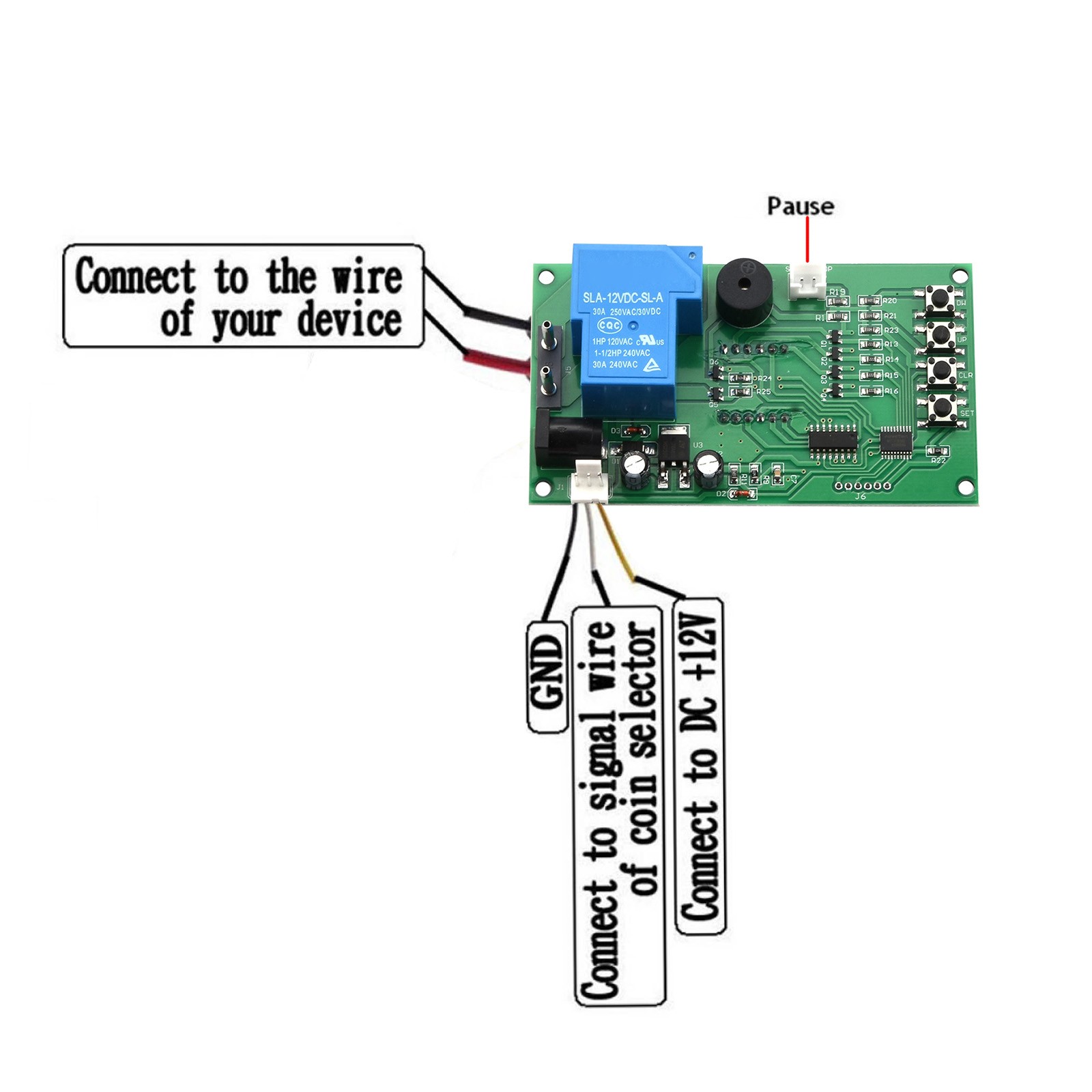 Digital Time Relay/Timer Control Board Power Supply For Arcade Vending Machine a
