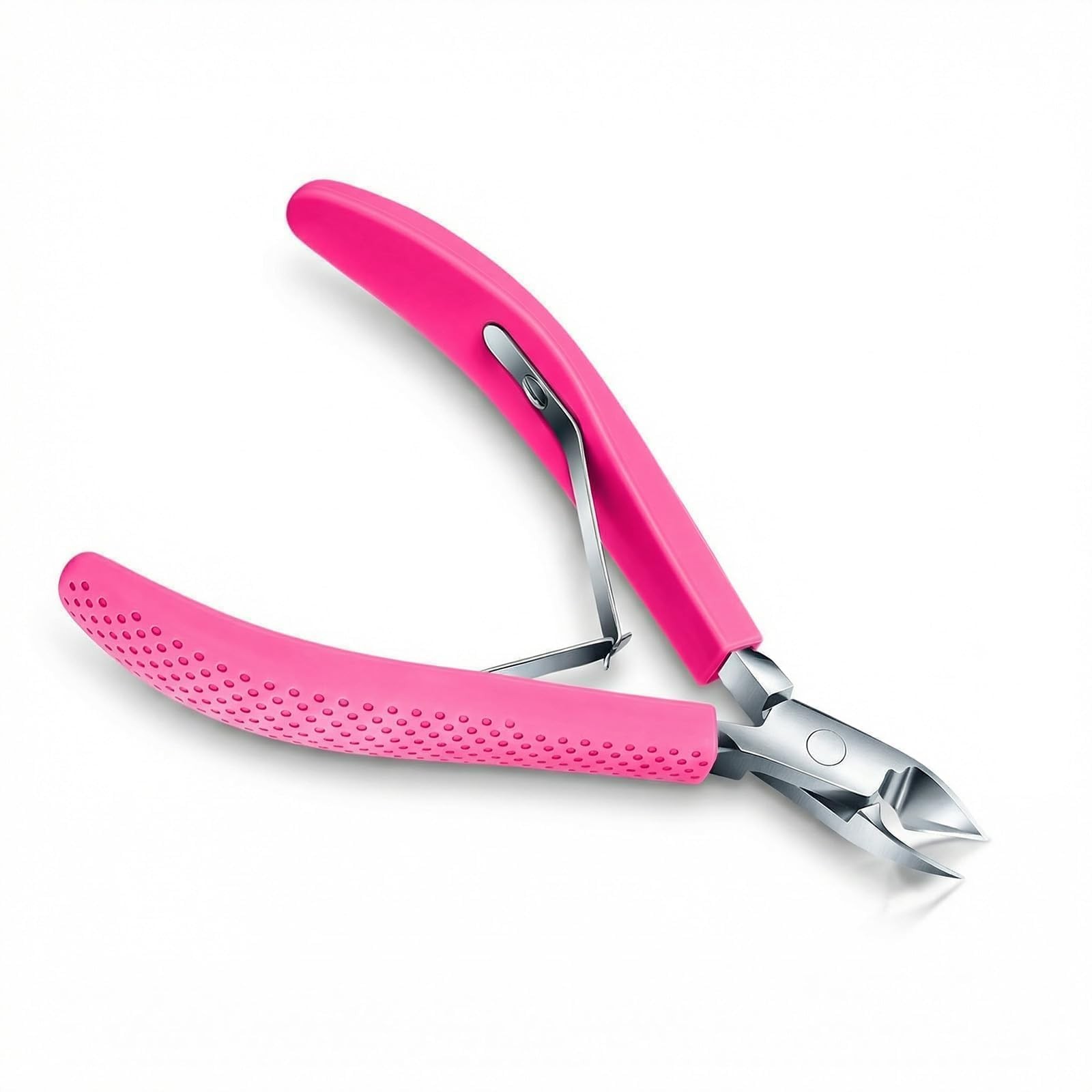 Criyar Fine Edge Cuticle Trimmer & Nippers, Scissors, Silicon Handle, Rose