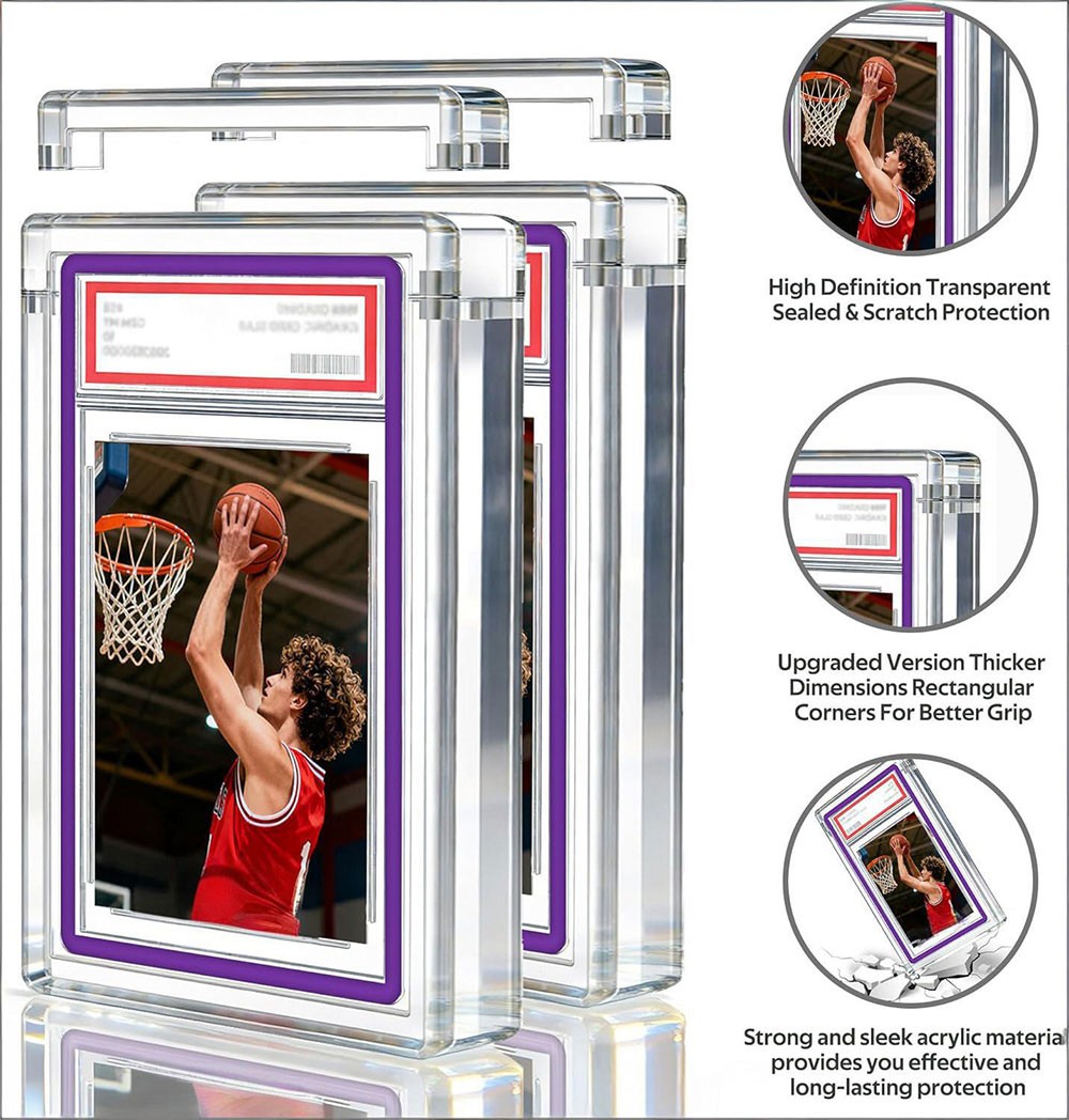 2X 99.6% UV Acrylic Protection Case Magnetic Lid for Standard BGS Graded Slab