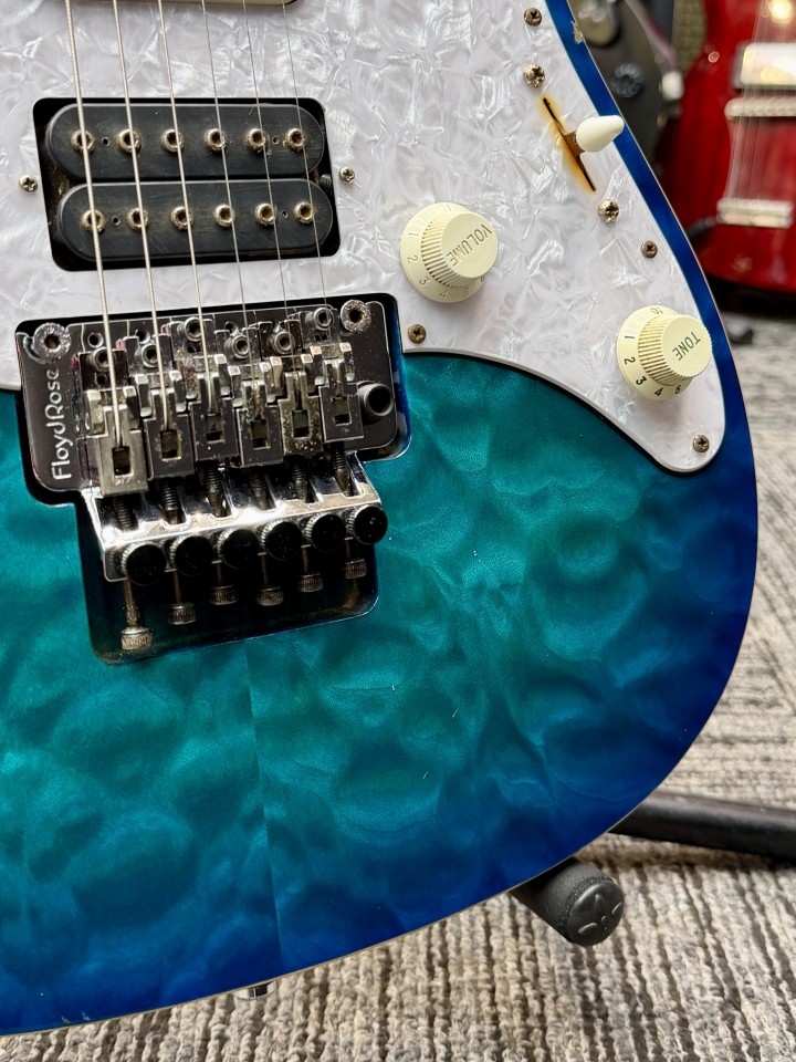 EDWARDS by ESP E-SN-145FR ''Mod.'' -Aqua Marine Maple- 2009 DiMarzio Pickups! 3.
