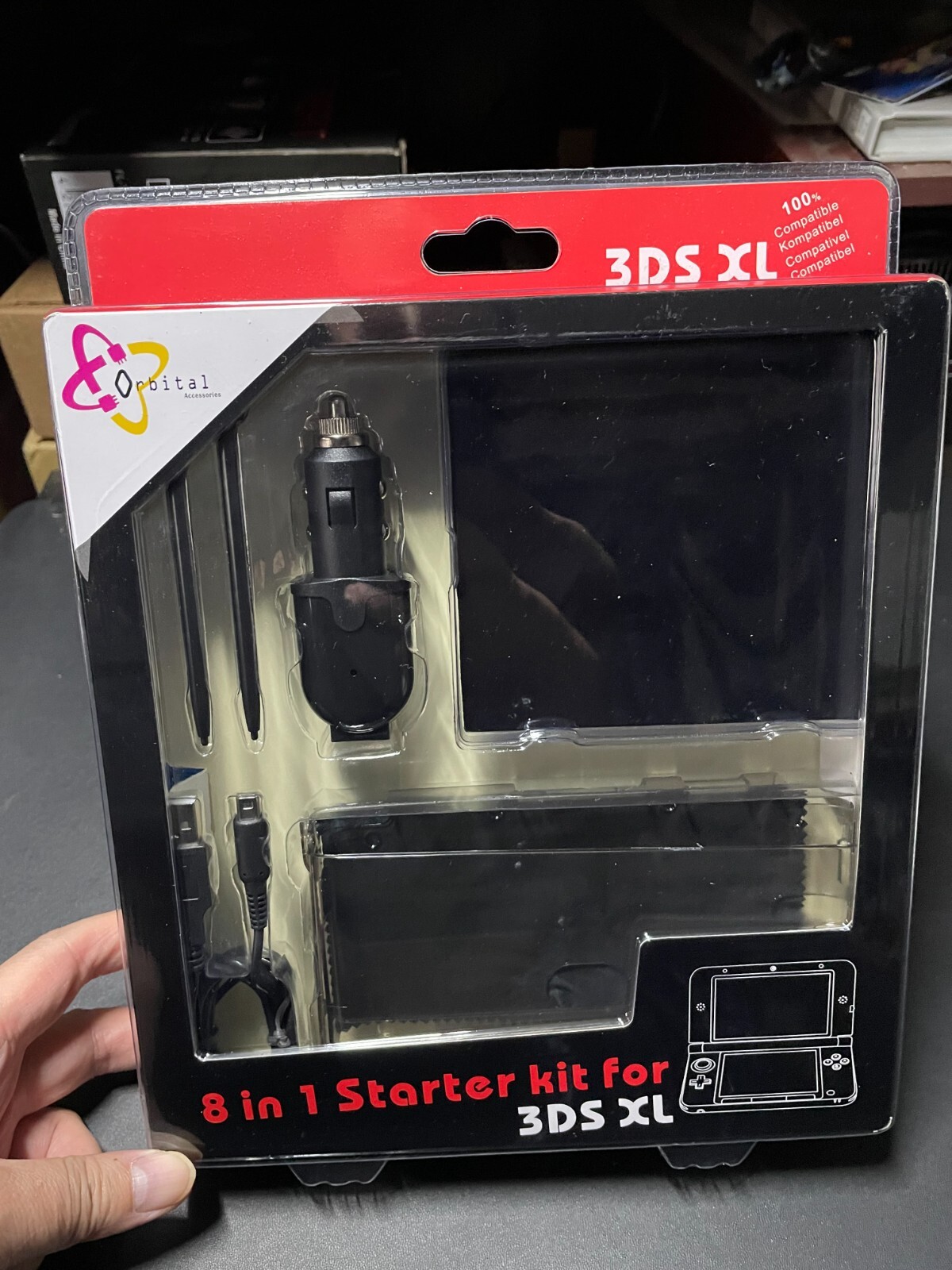 Nintendo 3DS XL 8 in 1 Starter Kit - Charger works for 3DS, DSi, DSi XL - 1784