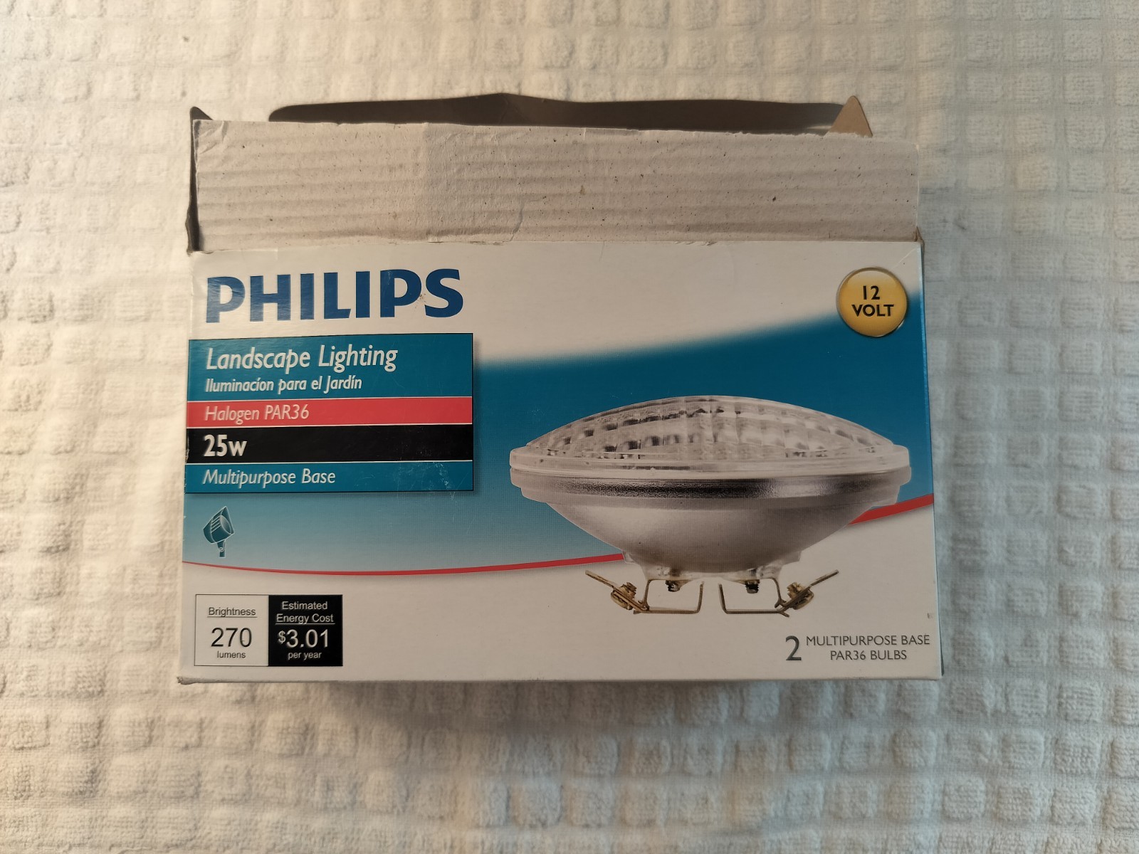 Philips - 12V 25watt Landscape Lighting Bulb - 25PAR36/FL30 - (2 Pack)