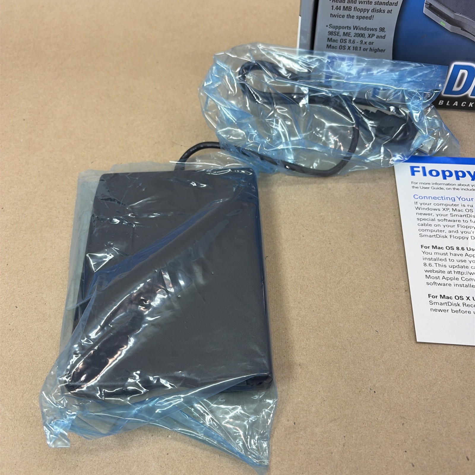 SmartDisk FDUSB-B2 USB External High Speed 2x Floppy Disk Drive 3.5" Black New