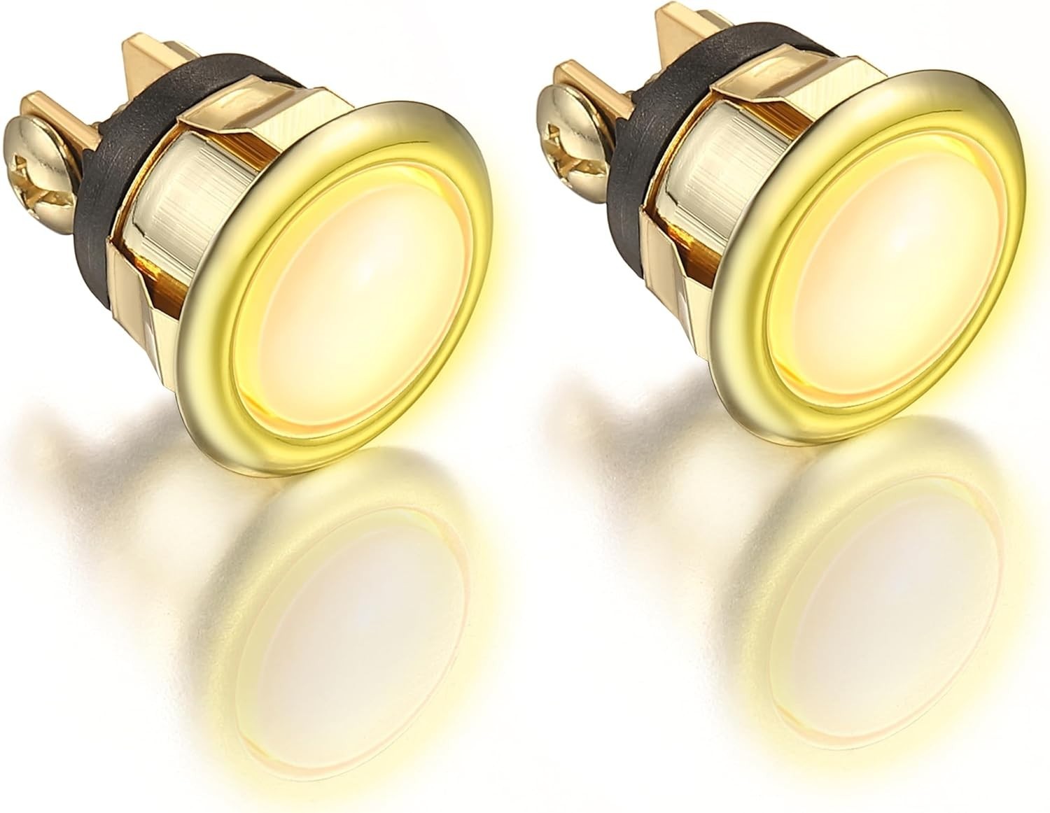 2Pack Lighted Doorbell Button Replacement, Easy to Install Wired Doorbell Button