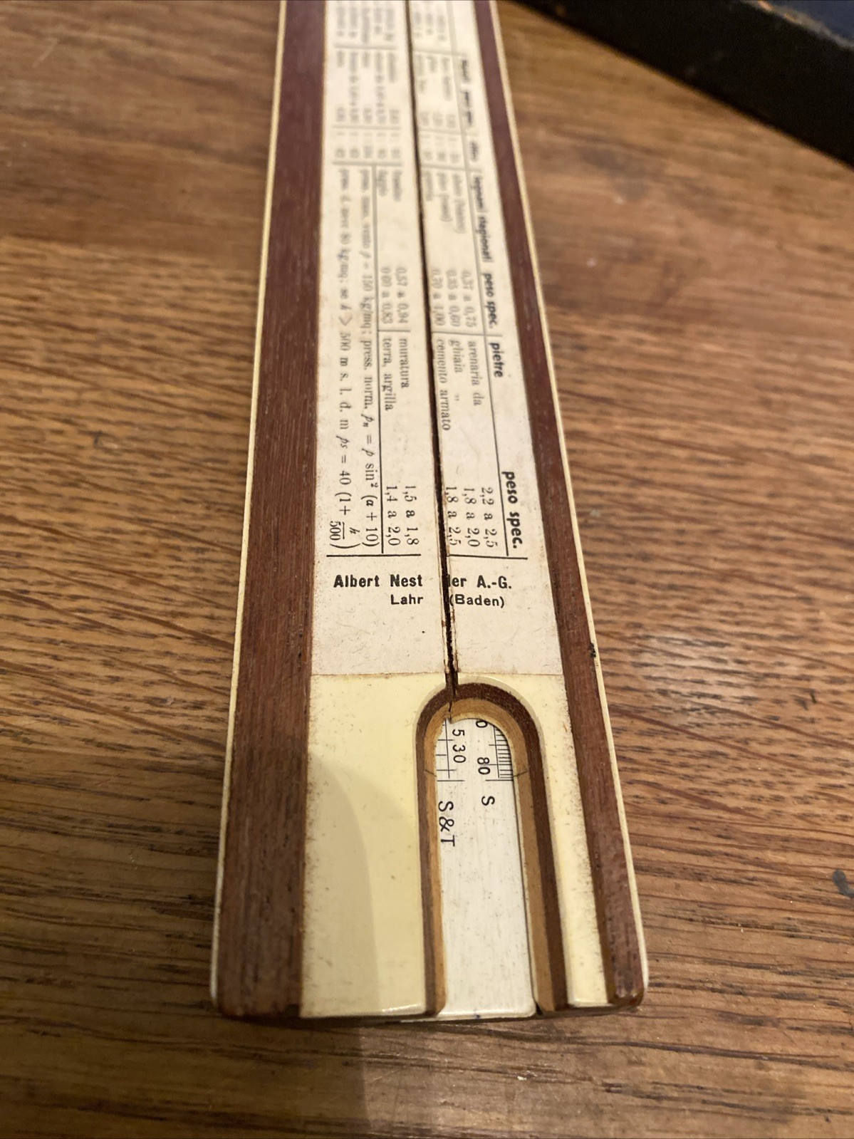 VINTAGE ALBERT NESTLER SLIDE RULE No 28 ORIGINAL CASE MADE IN GERMANY VERY RARE