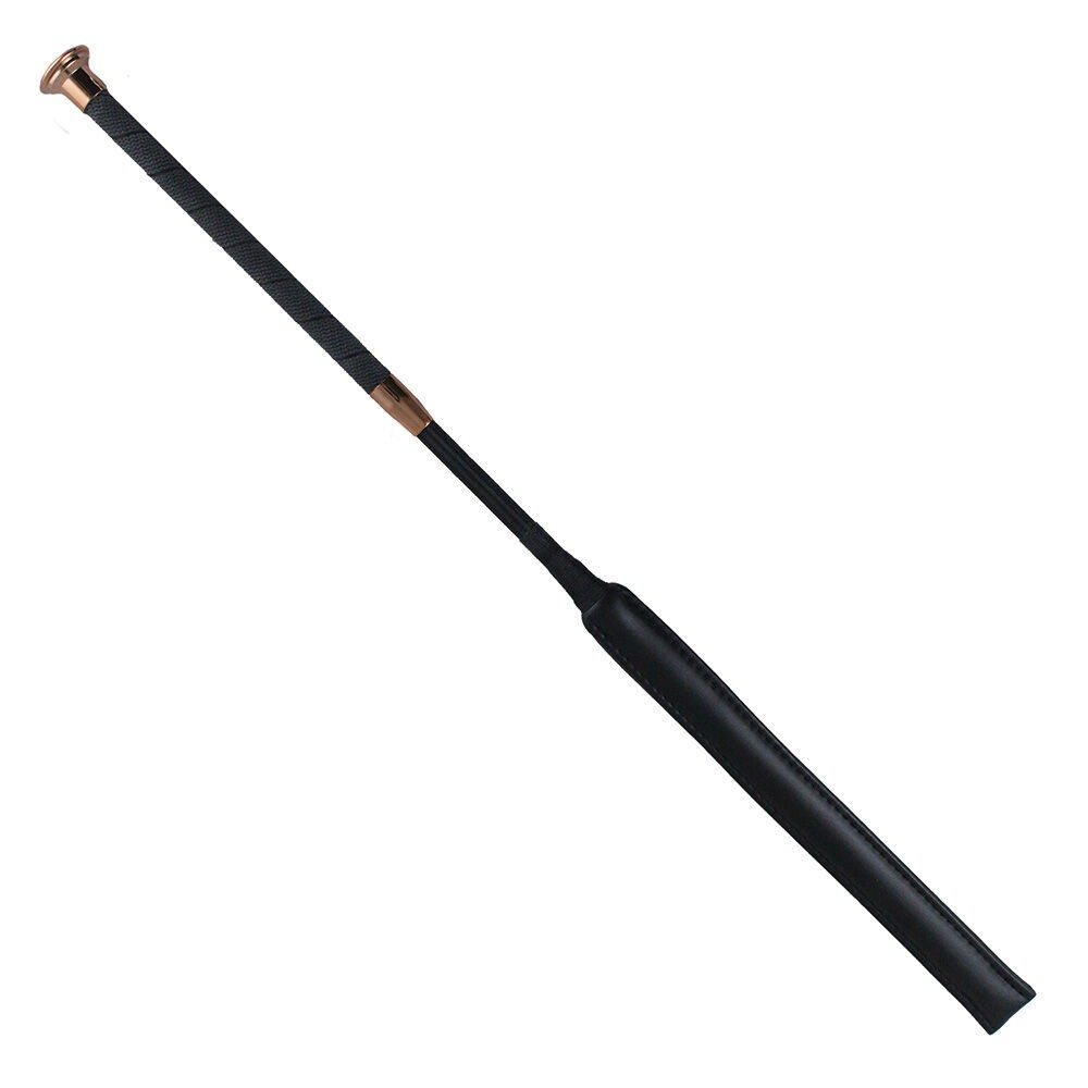 Pro Showjumping Whip - Black With Rose Gold 60cm