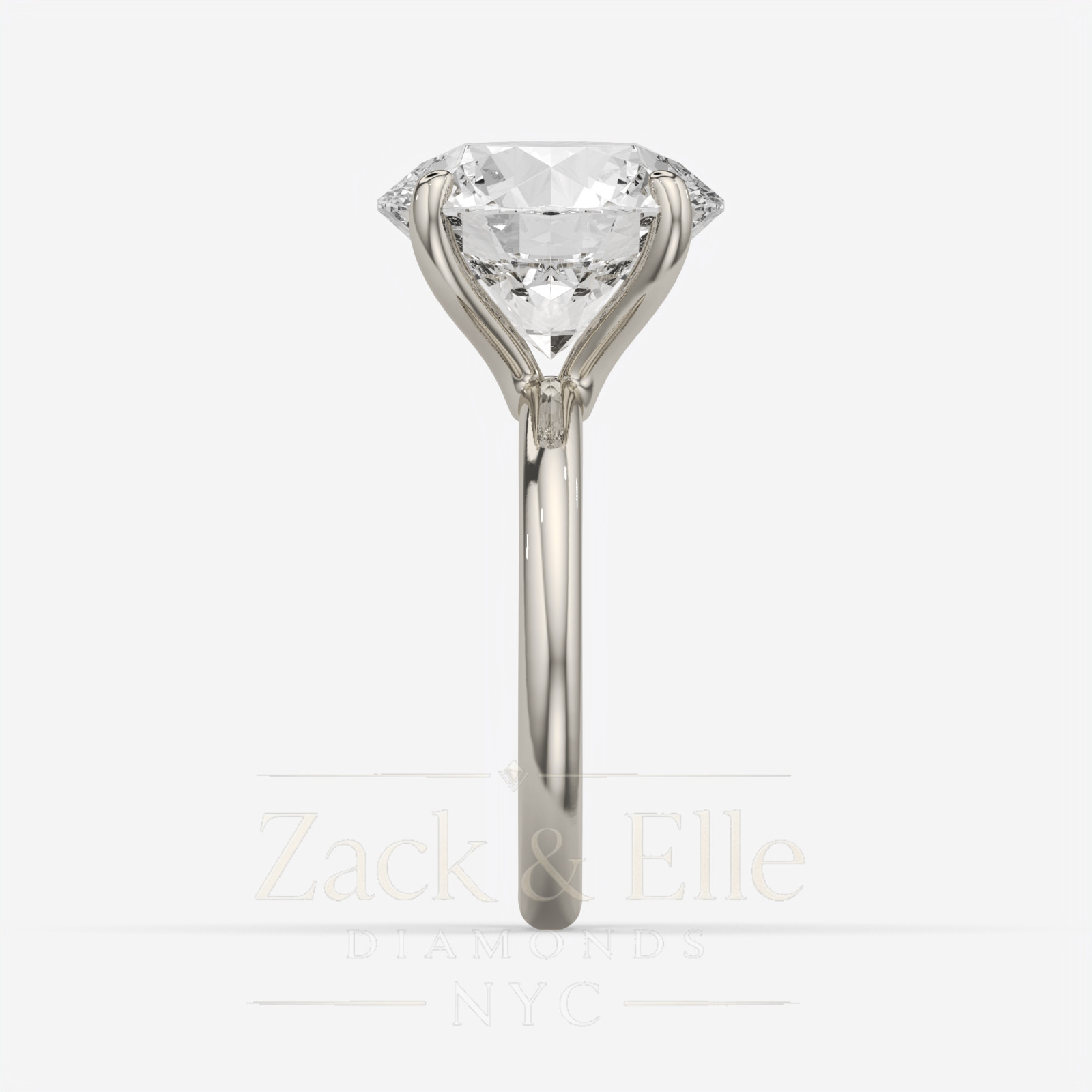IGI 5 Ct Round Cut E/VS1 Lab Grown Diamond Engagement Ring Solid Platinum