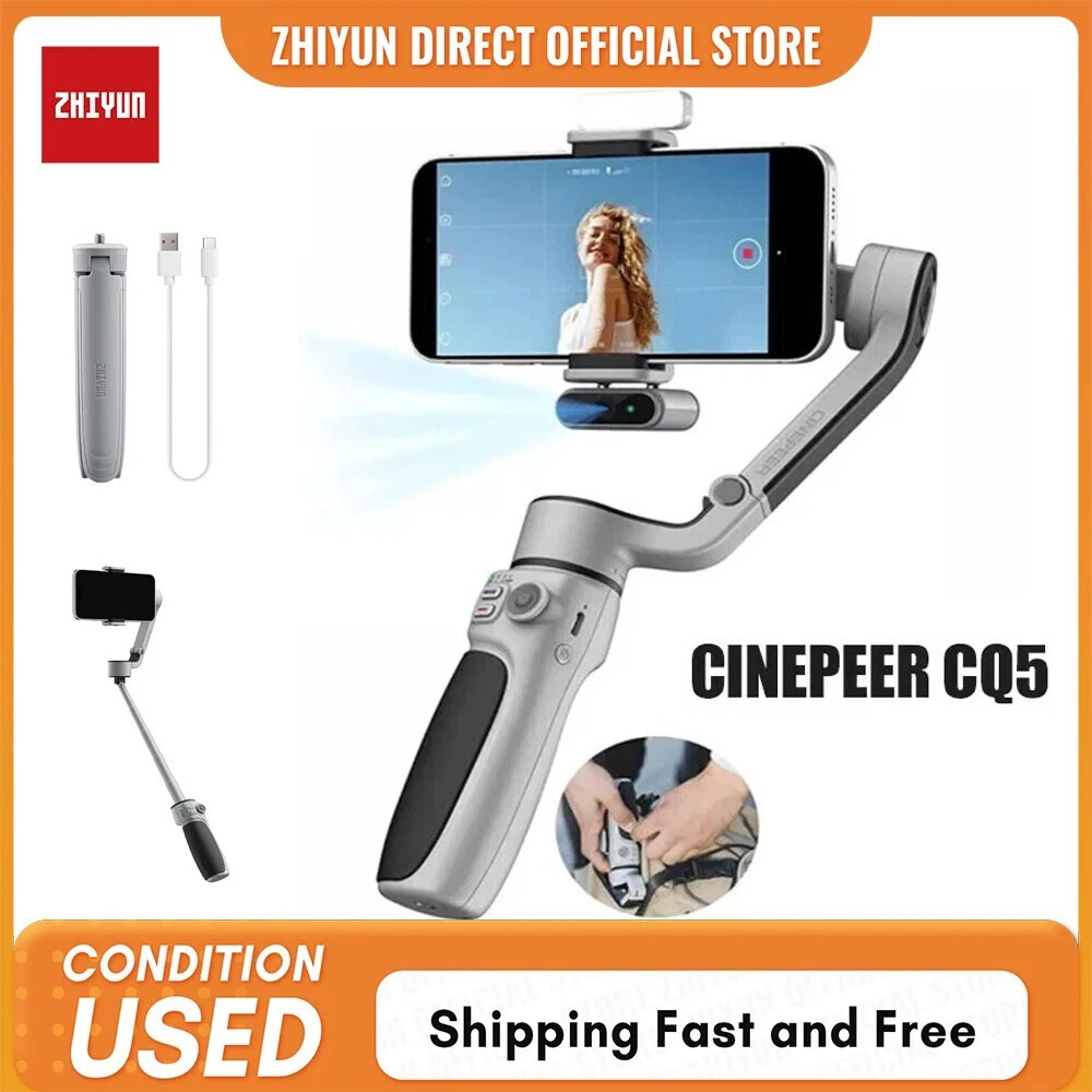 Zhiyun Cinepeer CQ5 Phone Gimbal Stabilizer with AI Tracker Voice Control Gray